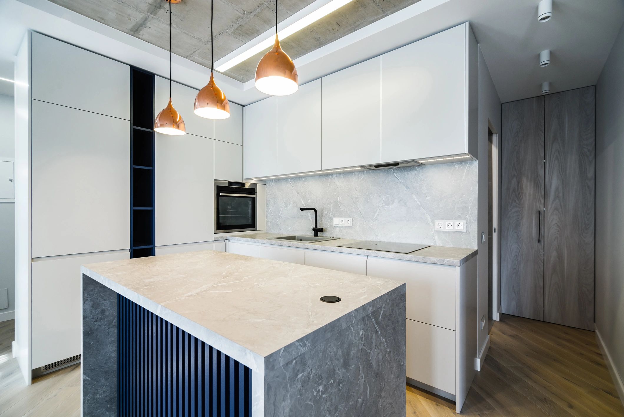 Granite countertop in a modern kitchen
